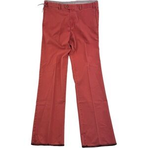 NWOT Hiltl Red ZE500 Cotton Elastane Chino Nobile Pants Mens Size‎ 36X37 UF